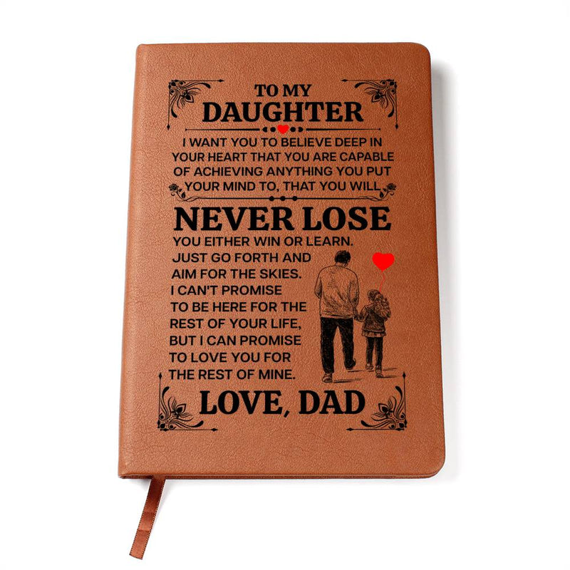 To My Daughter Promise – Leather Journal